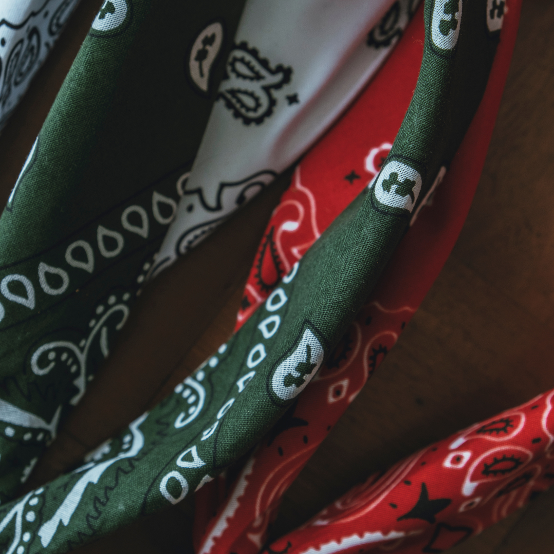 Regional Raw Handkerchief with Leather Concho
