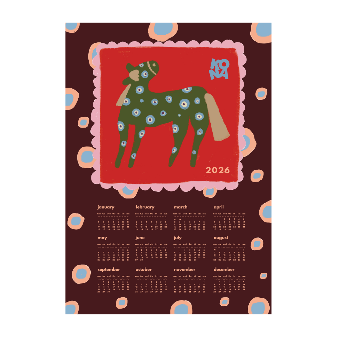 KONA Dot Dot Dot Calendar 2026