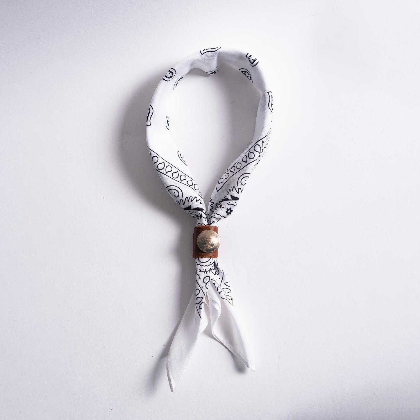 Regional Bandana Scarf with Leather Concho