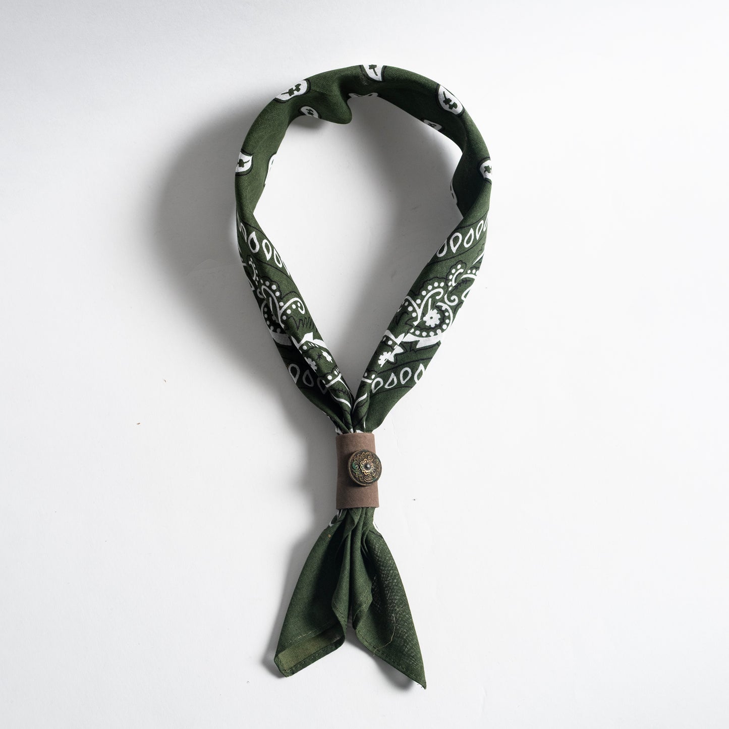 Regional Bandana Scarf with Leather Concho