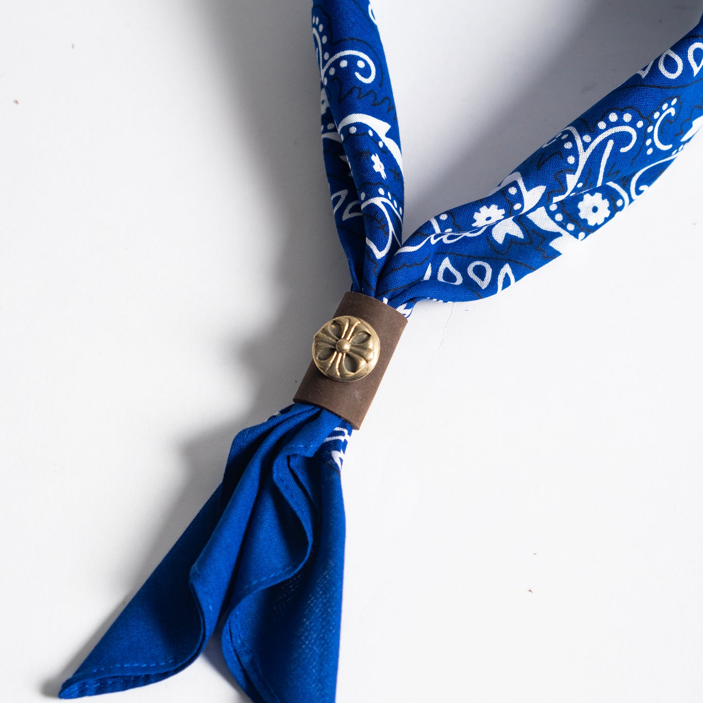 Regional Bandana Scarf with Leather Concho