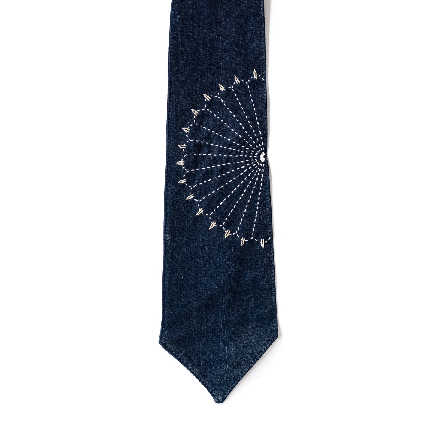 Indigo Dyed Sashiko Necktie