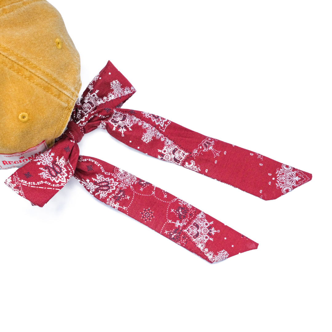 Washed Cap with Bandana Ribbon