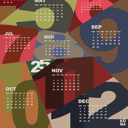 KONA 2025 Calendar