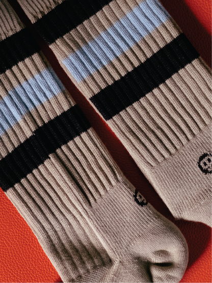 GPS RETRO Ribbed Stripe Crew Socks