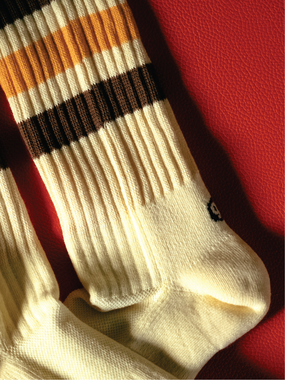 GPS RETRO Ribbed Stripe Crew Socks