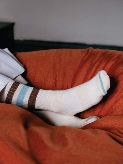 GPS RETRO Ribbed Stripe Crew Socks