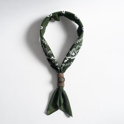 Regional Bandana Scarf with Leather Concho
