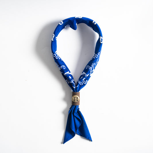Regional Bandana Scarf with Leather Concho