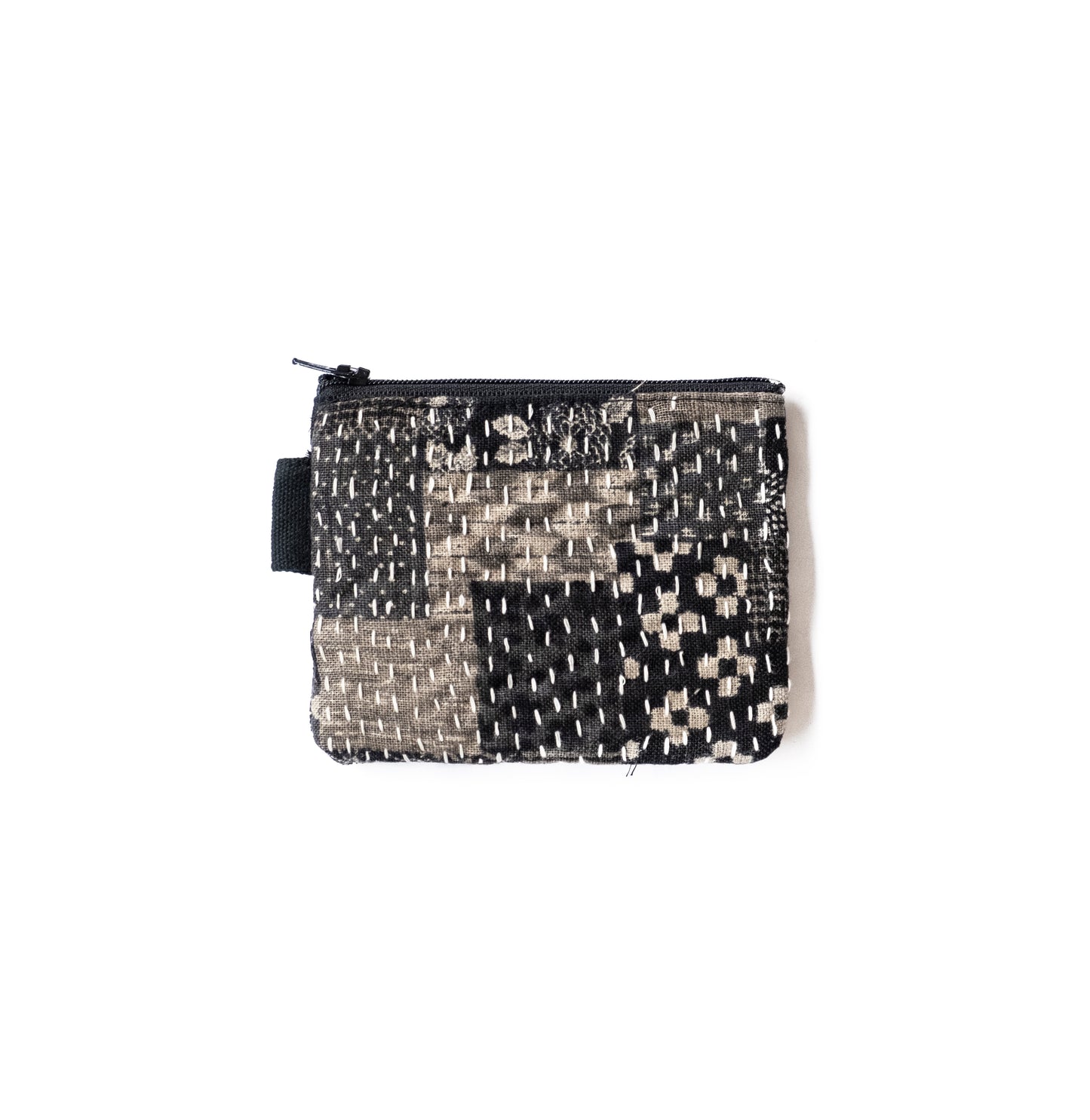 Patchy Print Sashiko Pouch Bag