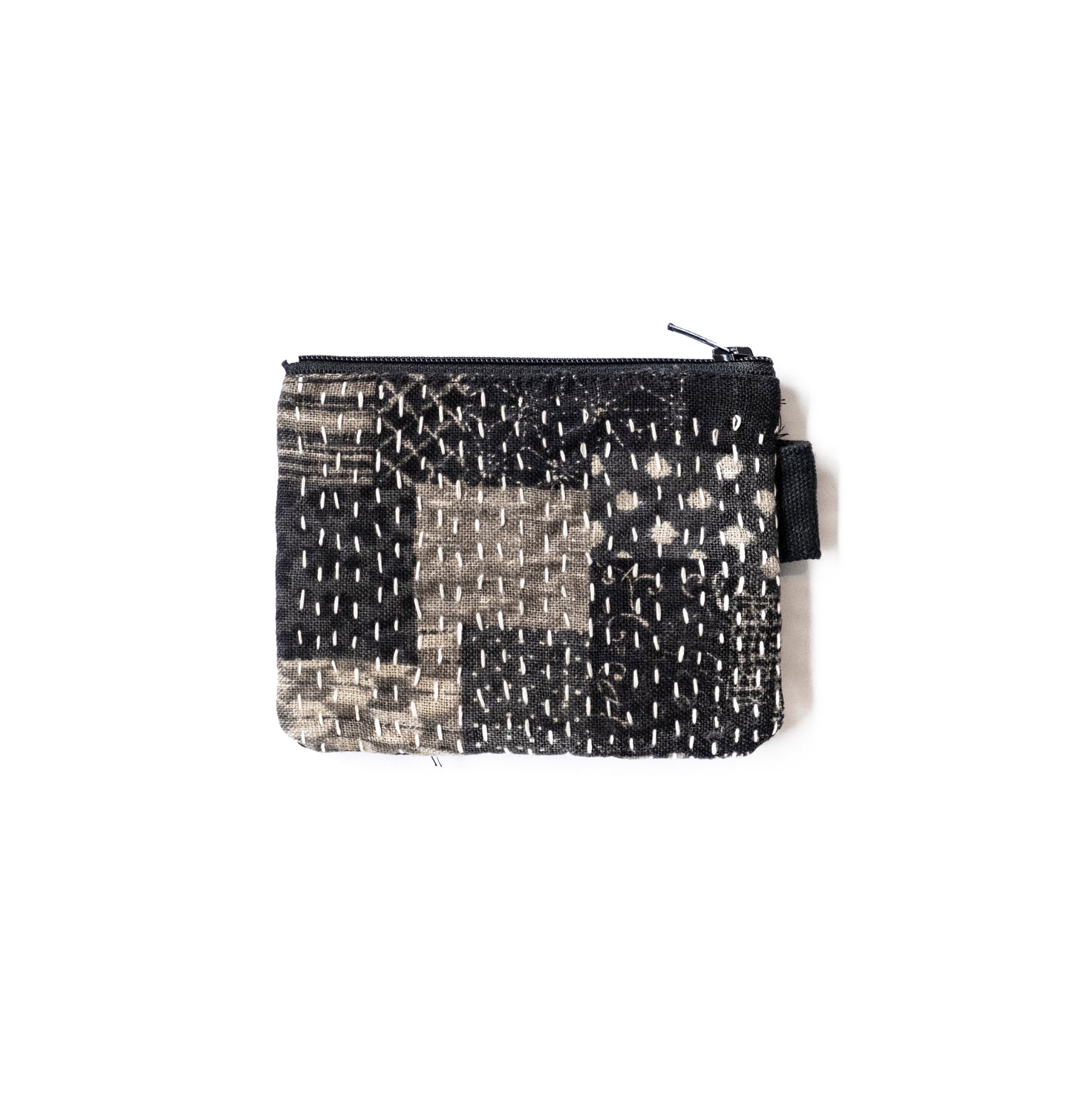 Patchy Print Sashiko Pouch Bag